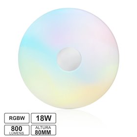Painel Led Redondo Aplique 18W 340Mm 1300Lm Rgbw