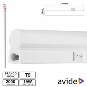 Armadura Led 19W 120Cm Ip20 4000K 2000Lm Avide
