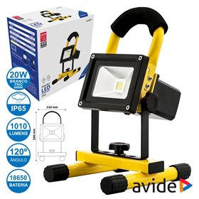 Foco Led 20W 230V Bateria 6400K 1010Lm Ip65 Avide