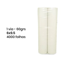 Papel de Computador 6x9,5/60g - 1 Via Branco - 4000 Folhas
