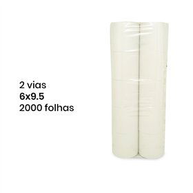 Papel de Computador 6x9,5 - 2 Vias Autocopiativo - 2000 Folhas