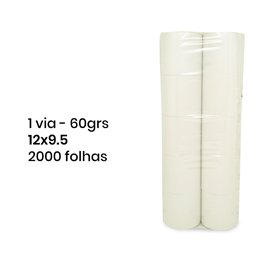 Papel de Computador 12x9,5/60g - 1 Via Branco - 2000 Folhas