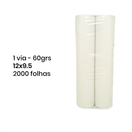 Papel de Computador 12x9,5/60g - 1 Via Branco - 2000 Folhas
