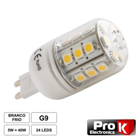 Lâmpada G9 5W 12V 24 Leds Smd 5050 Branco Frio