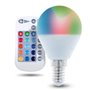 Lâmpada E14 5W 230V Globo Rgbw C/ Comando