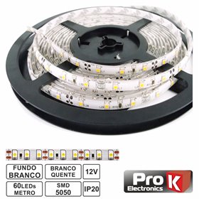 Fita 300 Leds 5050 Branco Quente 12V 5M Prok