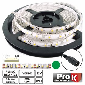 Fita 150 Leds 3528 Impermeável Verde 12V 5M Prok