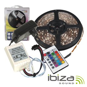 Fita 150 Leds Rgb 12V 5M Ip44 Comando/Alimentador Ibiza