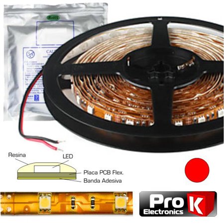 Fita 150 Leds 5050 Impermeável Vermelho 12V 5M Prok