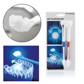 Escova De Dentes 4D C/ Cabeça Tripla 45º 2X