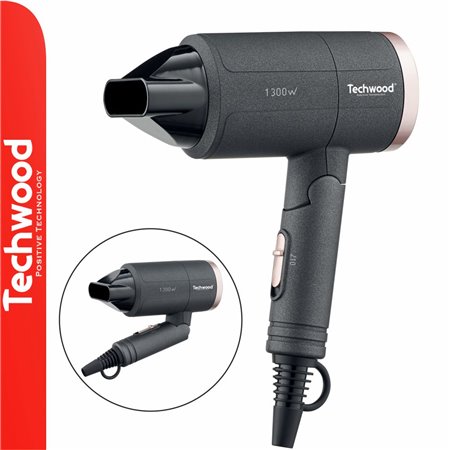 Secador De Cabelo 1300W Preto Techwood