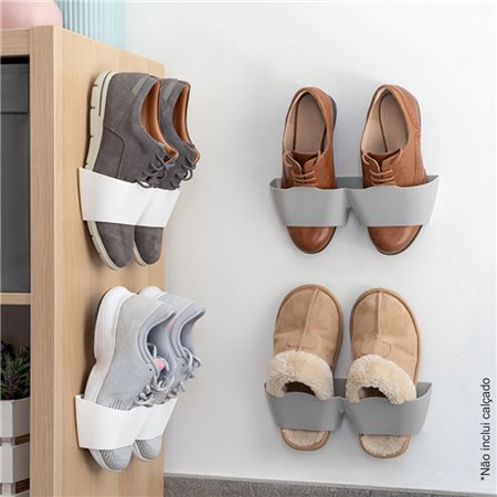 Organizador P/ Calçado Plástico 4 Pares C/ Adesivo