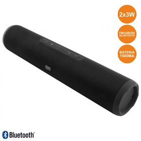 Barra Som S/Fios Usb/Bt/Fm/Sd Bateria 2X3W