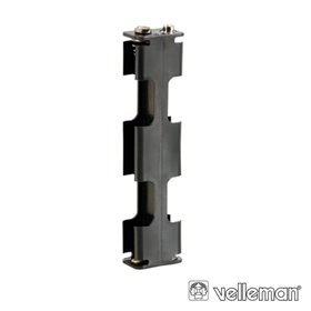 Suporte P/ 4 Pilhas Aa C/ Terminais Snap Velleman