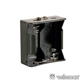 Suporte P/ 2 Pilhas D C/ Terminais Snap Velleman