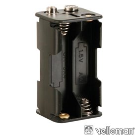 Suporte P/ 4 Pilhas Aa C/ Terminais Snap Velleman