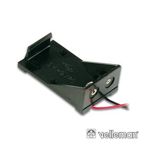 Suporte P/ 1 Pilha De 9V C/ Fios Velleman
