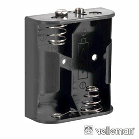 Suporte P/ 2 Pilhas C-Cell C/ Terminais Snap Velleman