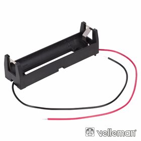 Suporte P/ 1 Pilha 18650 C/ Fios P/ Soldar Velleman