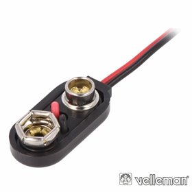 Suporte P/ 1 Pilha De 9V C/ Fios Velleman
