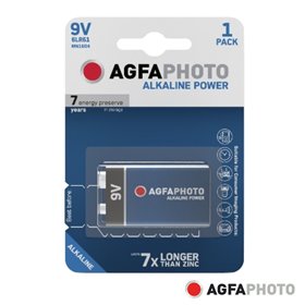 Pilha Alcalina 6Lr61/9V 9V 1X Blister Power Agfaphoto