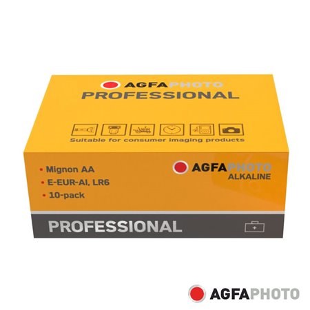 Pilha Alcalina Aa 1.5V 10X Industrial Agfaphoto