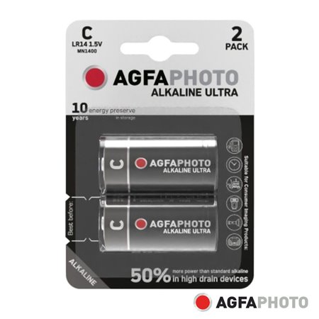 Pilha Alcalina Lr14/C 1.5V 2X Blister Ultra Agfaphoto