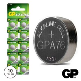 Pilha Botão Alcalina Lr44/Ag13/V13Ga/A76 1.5V 10X Blister Gp