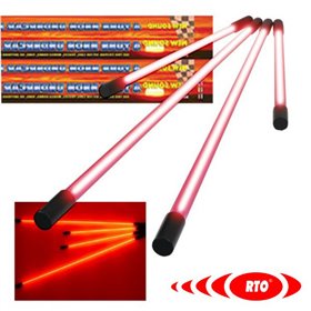 Conjunto De 4 Néons P/ Chassi Auto Vermelho