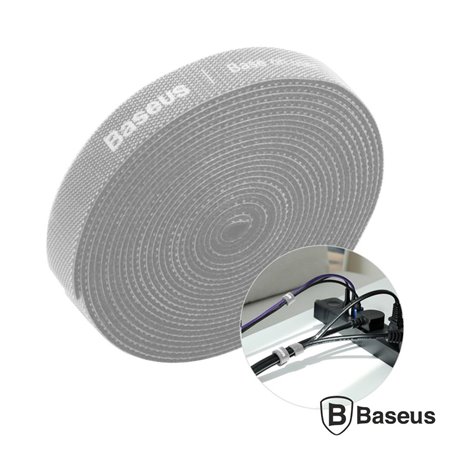 Velcro P/ Organização De Cabos 3M Cinzento Baseus