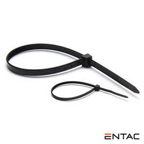 Conjunto 50 Braçadeiras Nylon 4.8X200Mm Preto Entac