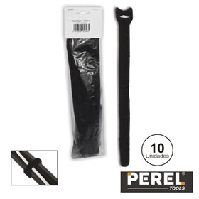 Braçadeira Velcro Preta 300Mm 10X Perel