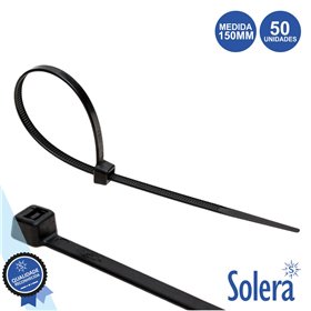 Conjunto 50 Braçadeiras Nylon 7.6X150Mm Solera