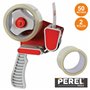 Dispensador De Fita-Cola C/ 2 Rolos Perel