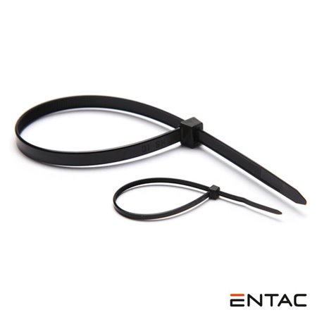Conjunto 50 Braçadeiras Nylon 3.6X200Mm Preto Entac