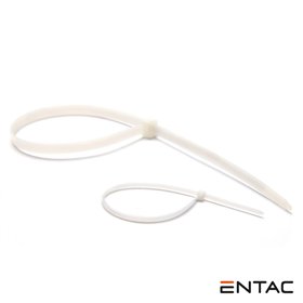 Conjunto 50 Braçadeiras Nylon 3.6X100Mm Branco Entac