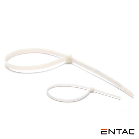 Conjunto 50 Braçadeiras Nylon 3.6X100Mm Branco Entac