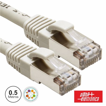 Cabo Ftp Cat6E 0.5M Cinzento