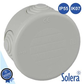 Caixa De Passagem Estanque C/ 4 Cones Ø70X40Mm Solera
