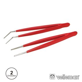 Conjunto 2 Pinças C/ Pontas Curvas E Planas Velleman