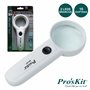 Lupa C/ Iluminação 2 Led 10X Proskit