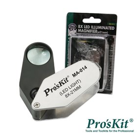 Lupa De Bolso 8X C/ Led Proskit
