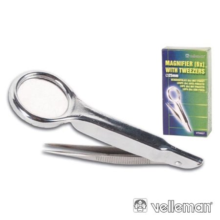 Lupa Ø25Mm 6X C/ Pinça 60Mm Velleman