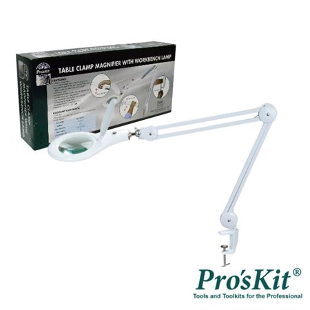 Candeeiro C/ Lupa Bancada 5 Dioptrias 90 Leds 12W Proskit