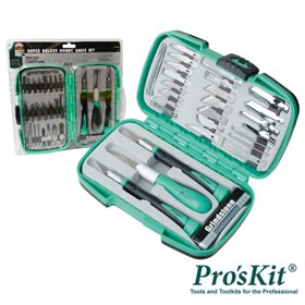 Conjunto De 3 Instrumentos Corte C/ 30 Acessórios Proskit