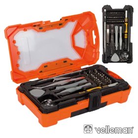 Conjunto De Ferramentas Manutenção Telemoveis 30 Bits Vellem