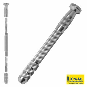 Chave Porta-Ferramentas Brocas Ø0.1-3.2Mm C/ 2 Pinças Donau