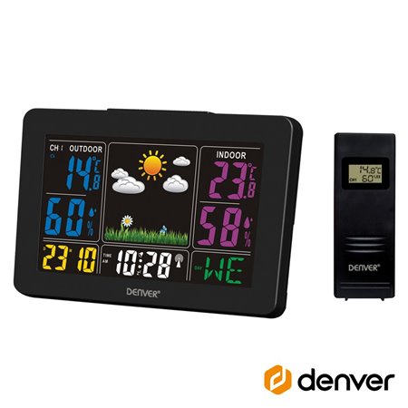 Estação Meteorológica S/ Fios C/ Visor Preto Denver