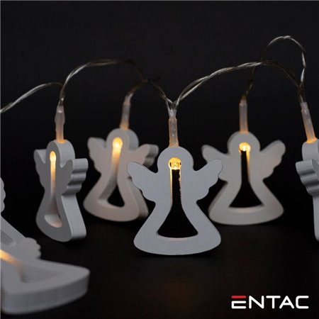 Grinalda 10 Leds 3000K Anjos 2Xaa 1M Entac