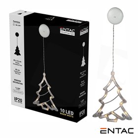 Árvore Decorativo C/ Ventosa 10 Led 3000K A Pilhas Entac